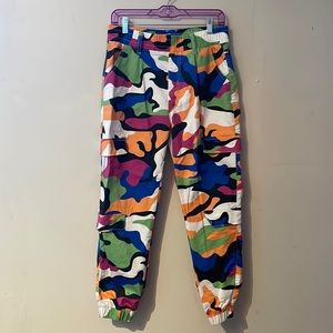 Multicolored Camo Cargo Pants